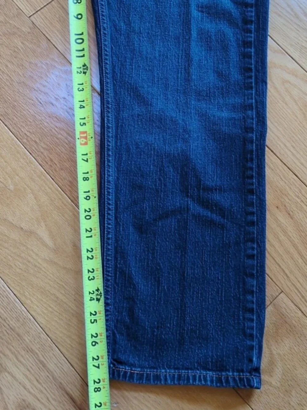 Levi's 505 Mens Regular Fit Denim Blue Jeans 40X29 (Actual Fit 38x28) Dark Wash